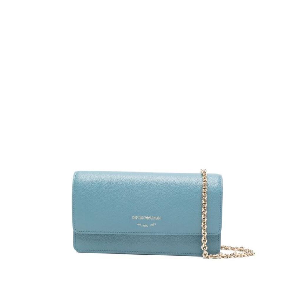 EMPORIO ARMANI Chain Shoulder Bag Women CLEAR BLUE Handbags